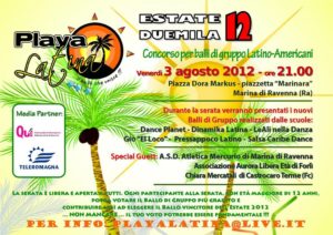 Playa Latina 2012 Tiziana Tozzola volantino