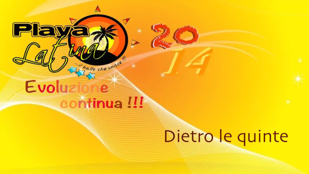 Playa Latina 2014 dietro le quinte Tiziana Tozzola logo
