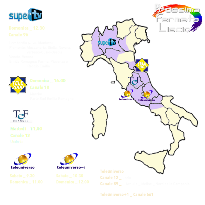 Passi e Suoni TV cartina italia